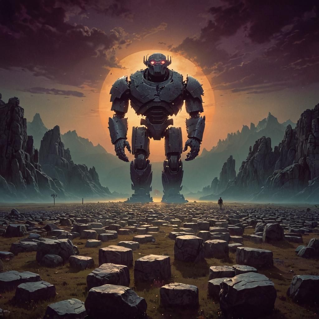 At the edge of our village, there is a golem which watches over an endless field of matte black stone. It protects us from the curse that th...