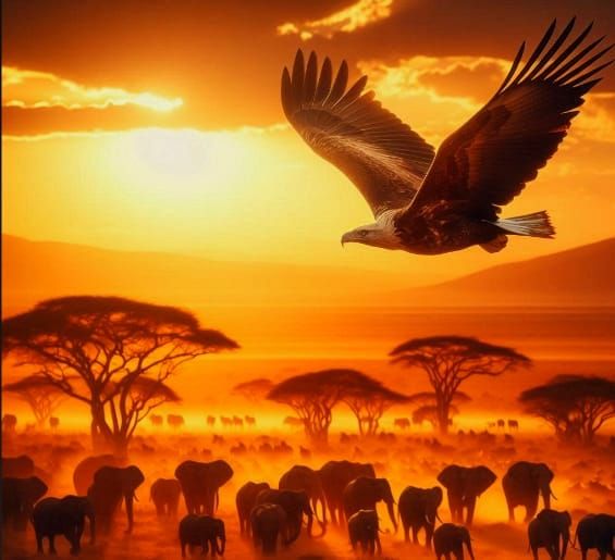 1/31/2025-Animals Start with E Eagle and Elephant Art By Arc...