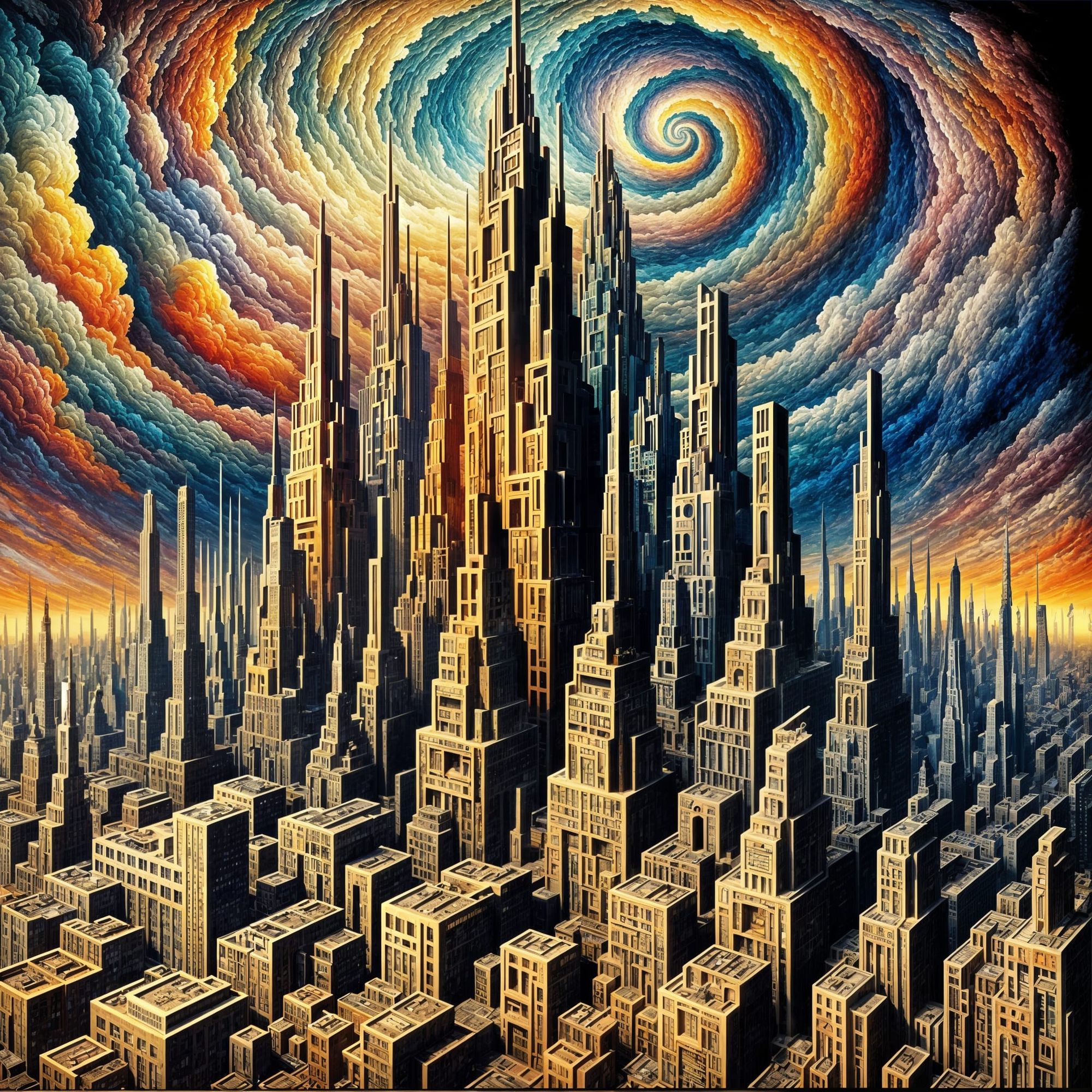  a surreal cityscape 