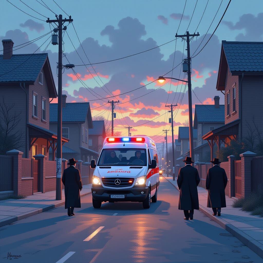 Ambulance on Sabbath in Haredi Neighborhood