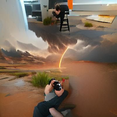 Nick taking picture of tornado