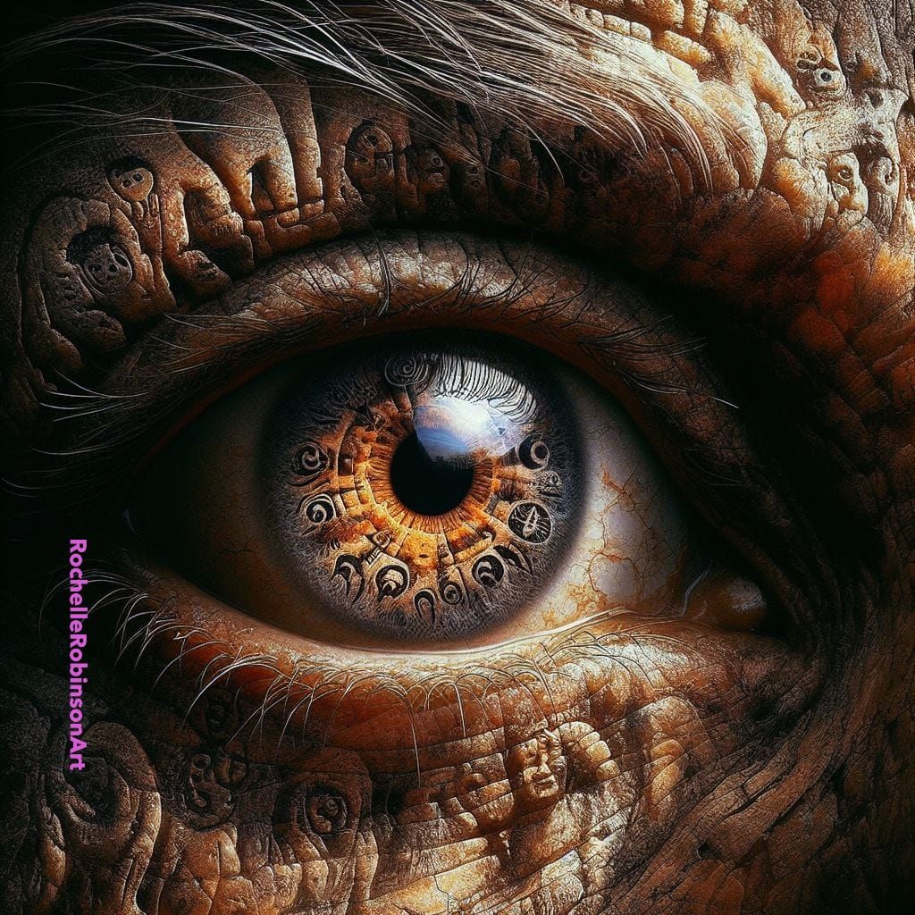 Neanderthal Cave Man Reflecting On His Art