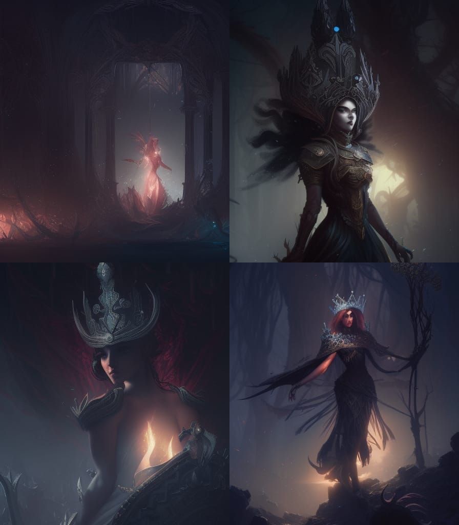 Fantastical detailed crown dark queen