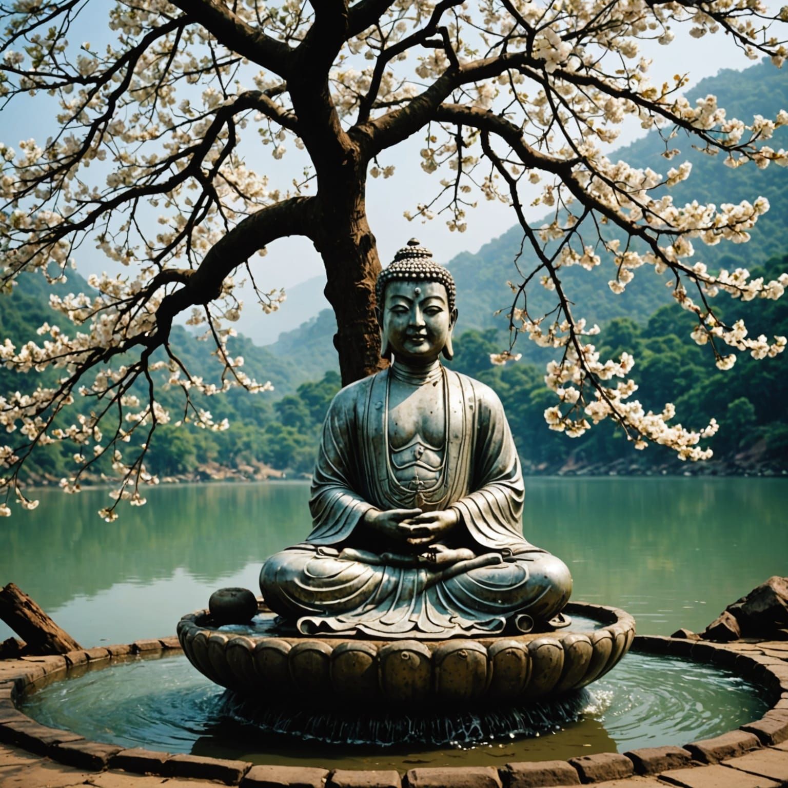 Surrealist Nirvana Landscape in Vibrant Oil Colors