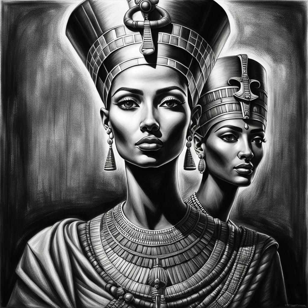 Young Queen nefertiti  and Cleopatra