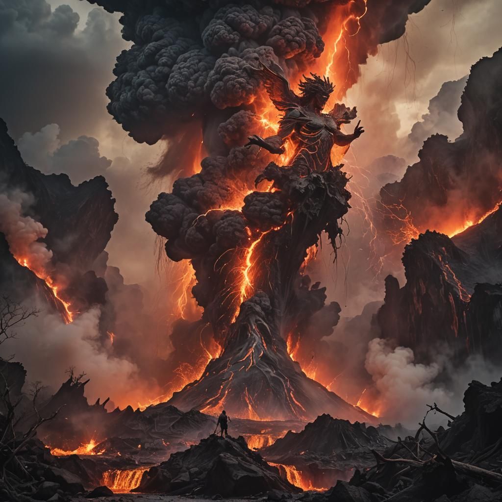 The Creature in the Volcano  by @Gouty