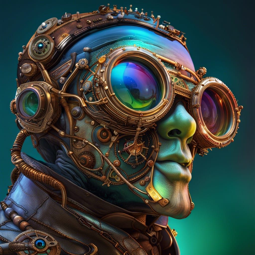 Steampunk eyeglasses  by @BMB