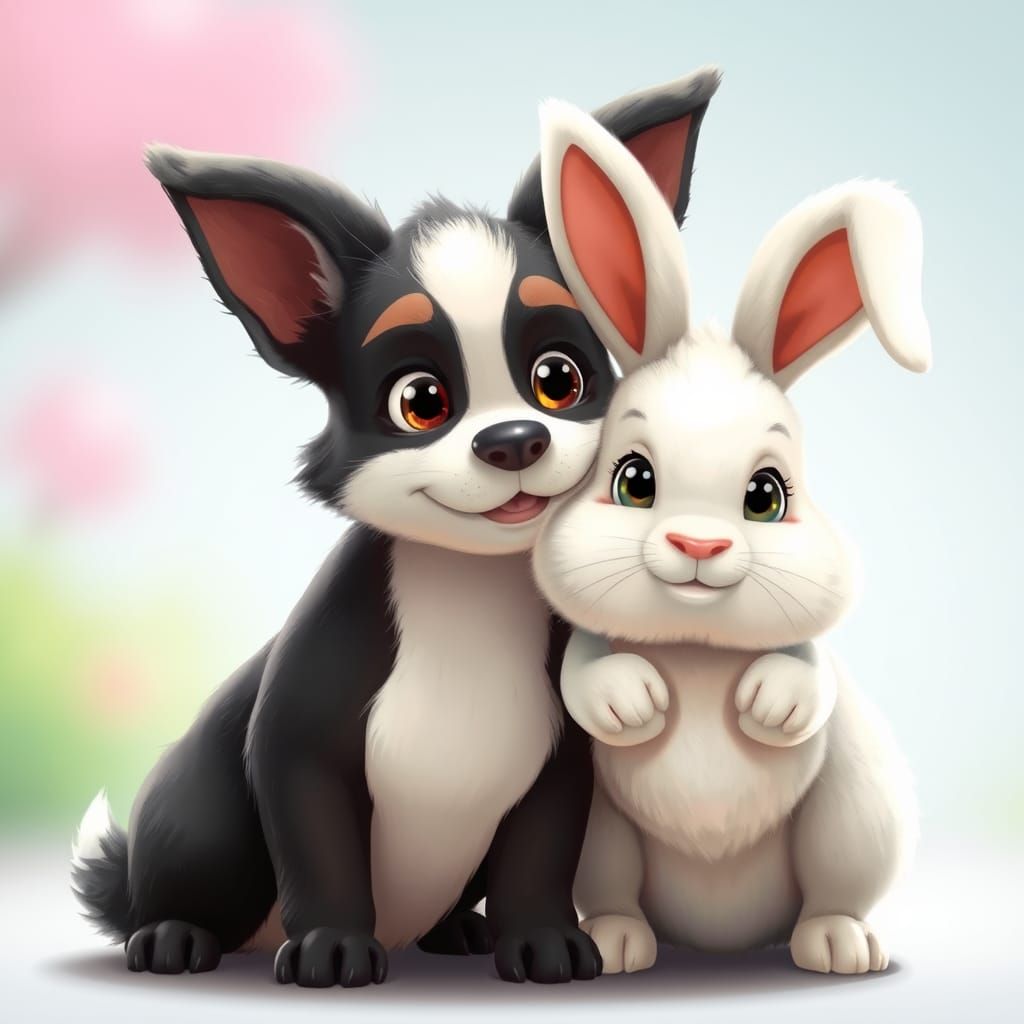 Rabbit and dog