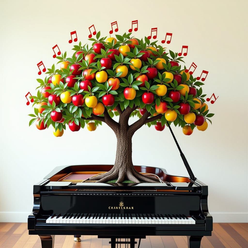 Musical Tree Grows from Grand Piano