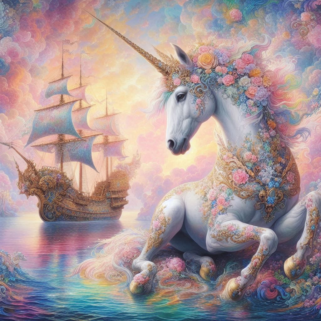 Unicorn by the river