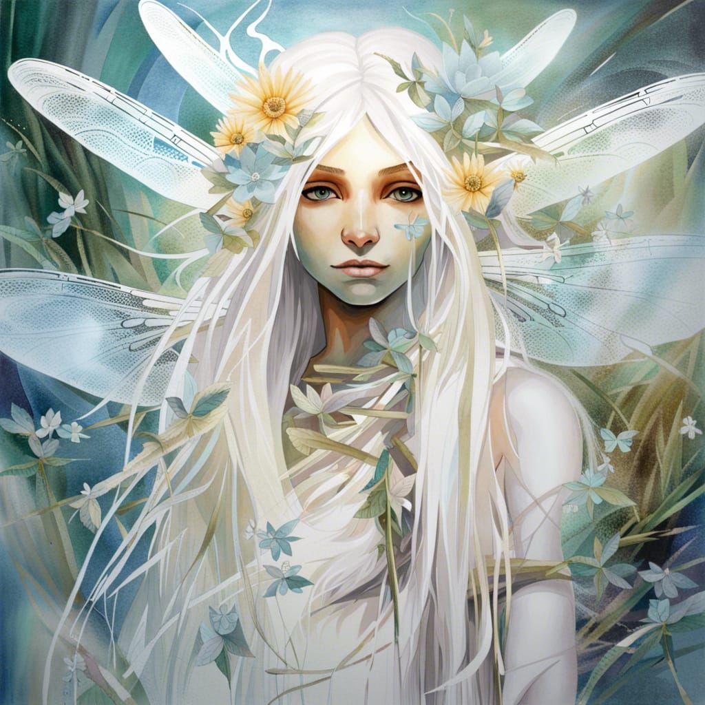 Dragonfly girl - AI Generated Artwork - NightCafe Creator