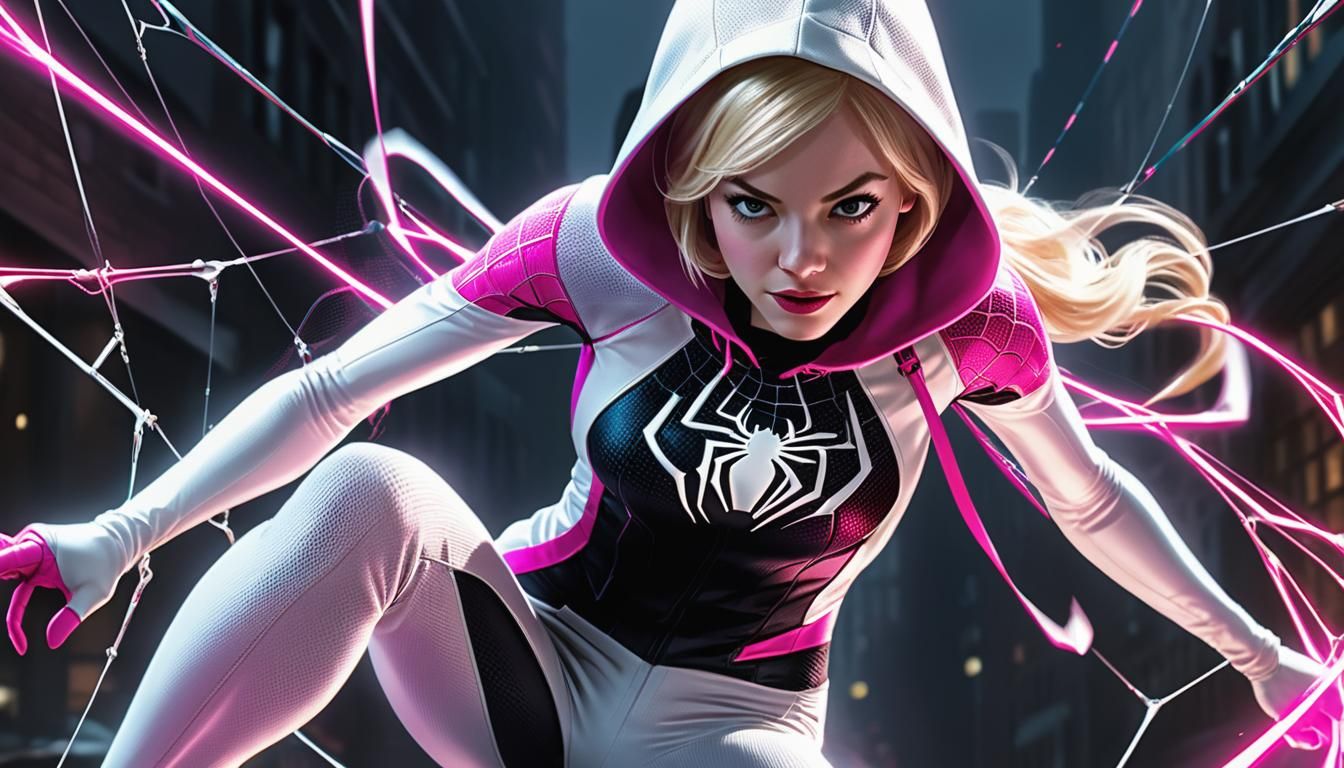 Gwen Stacy Spider-Gwen - AI Generated Artwork - NightCafe Creator