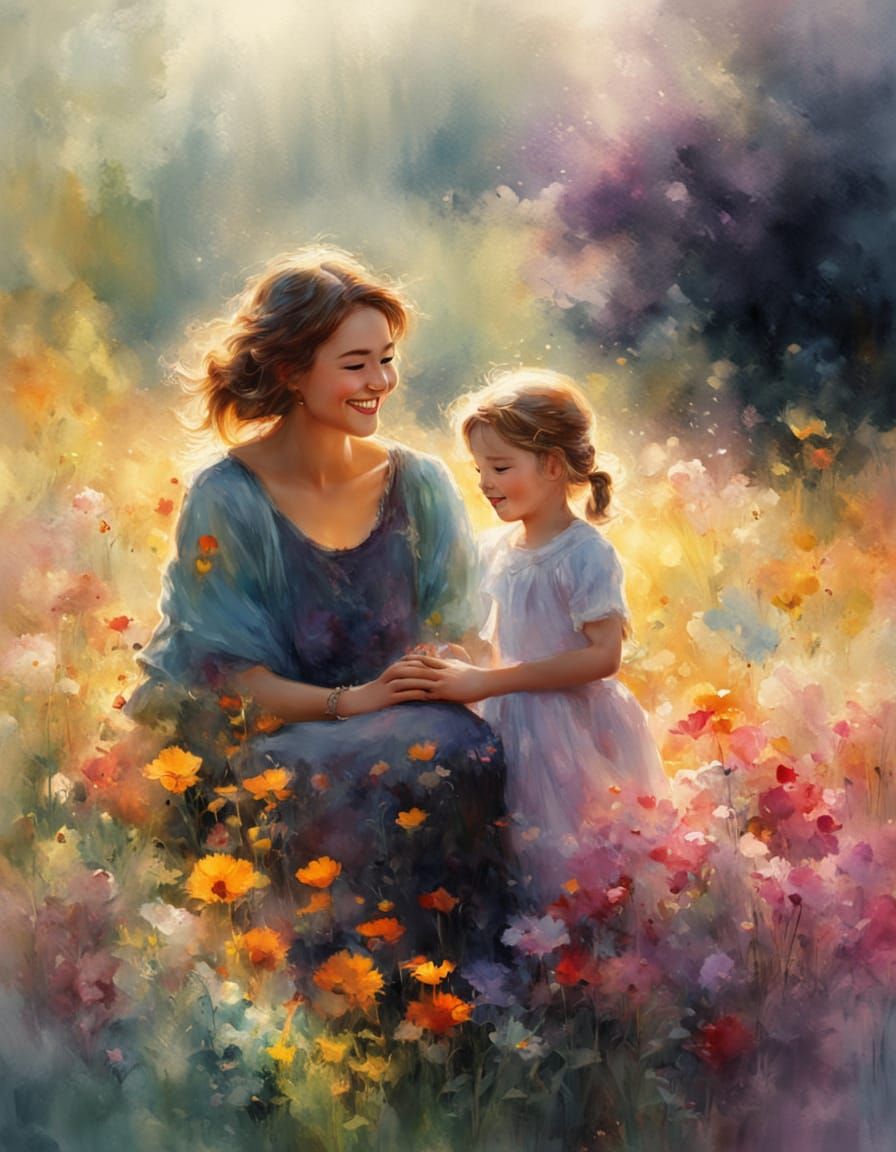 mother and daughter love  by @Ylona