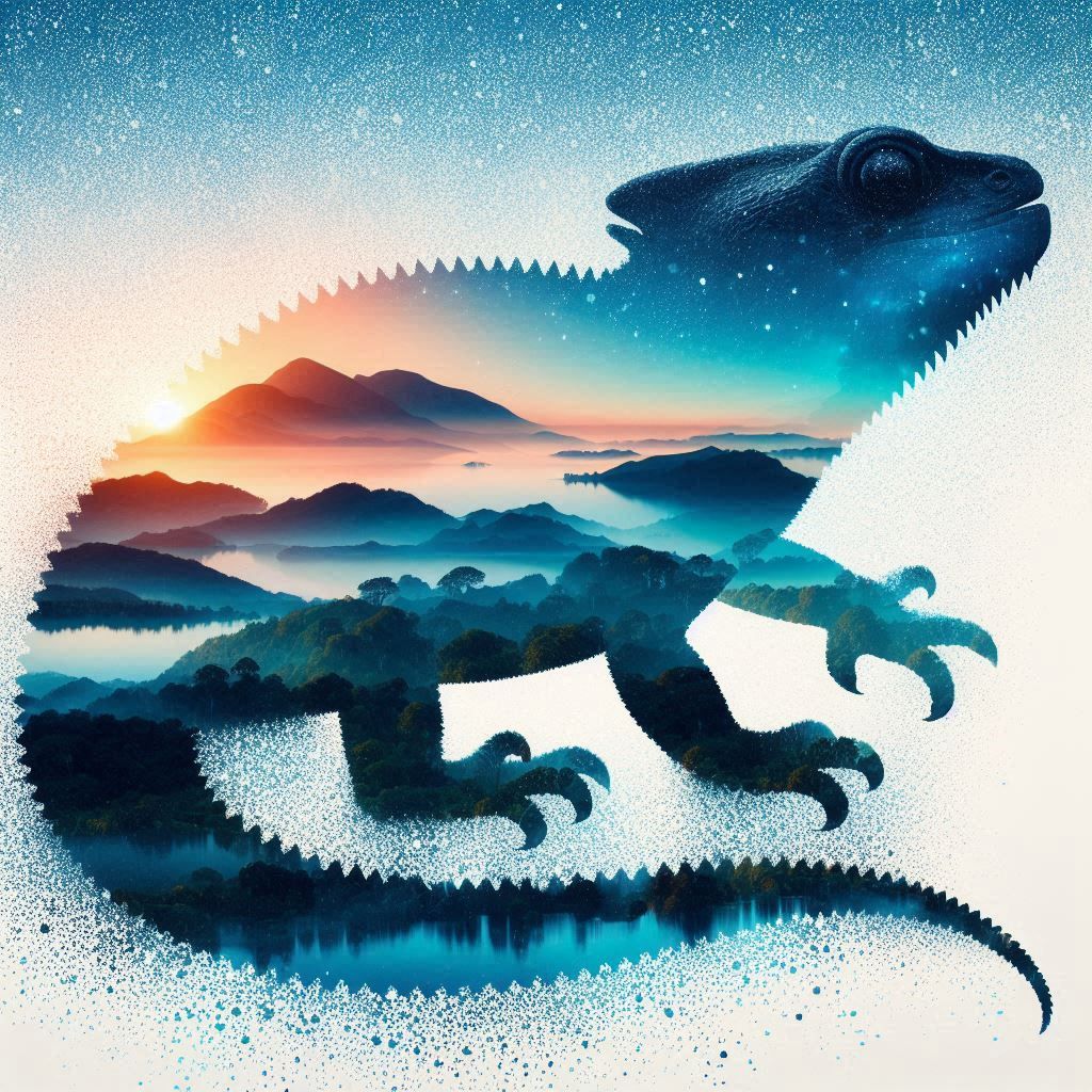 double exposure beautiful fantasy portrait landscape..