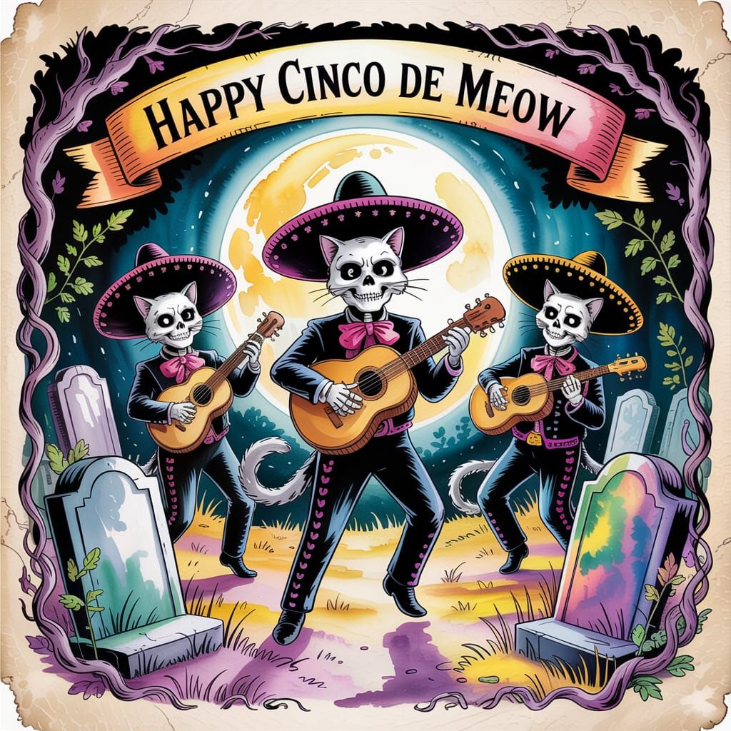 😺💀Happy Cinco De Meow!!! 💀😺