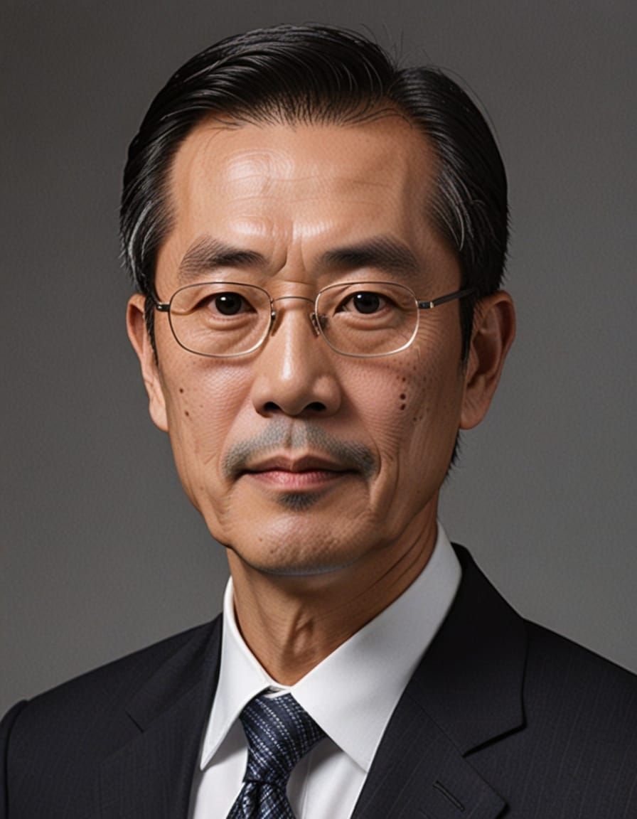 Feudal Japanese Warlord Oda Nobunaga in Armor