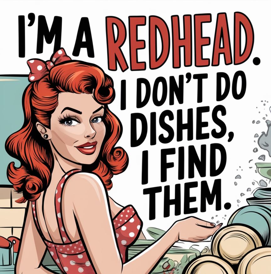 Red Hair, No Dishes