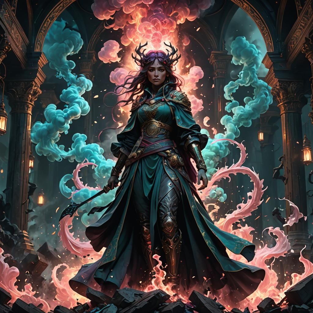 Female Druid ready to unleash her power! - AI Generated Artwork ...