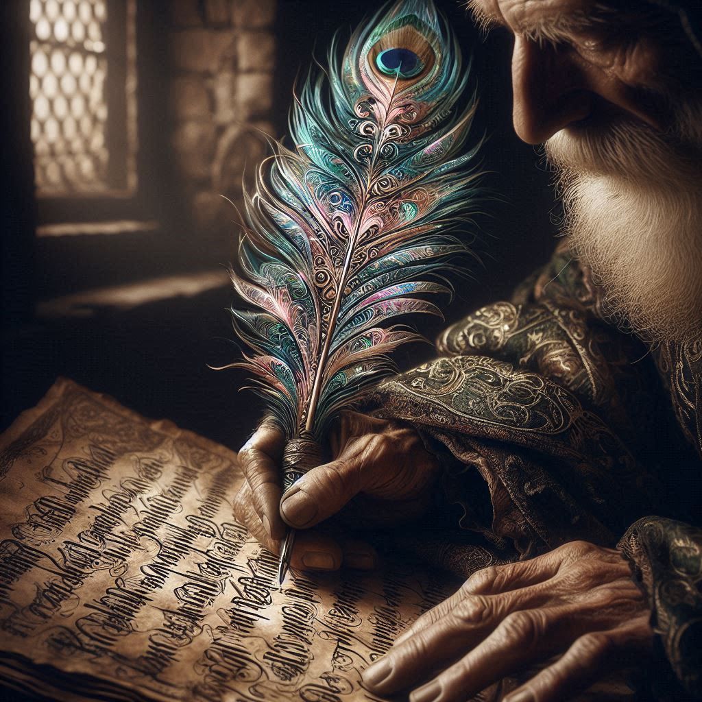 Calligraphy by an old scribe