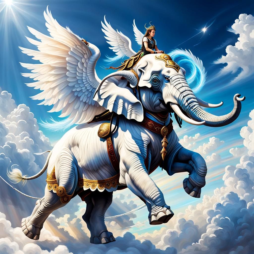 Angelic elephant  by @Mapleaf100color