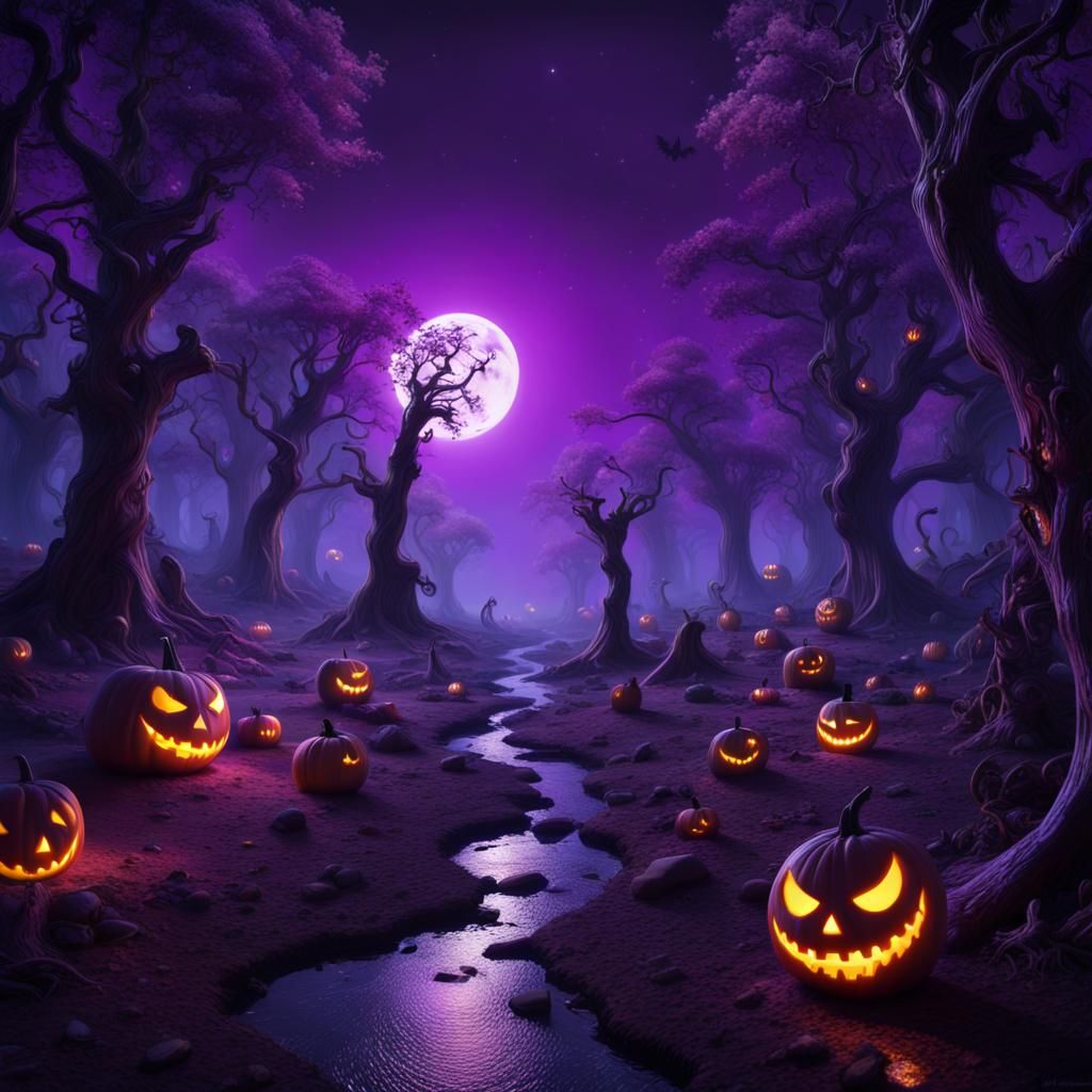 Cool Purple glistering through Mystical World