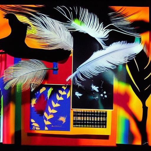  A collection of flowersvof butterfly wings ,Cibachrome, Ilfochrome photogram direct print, 