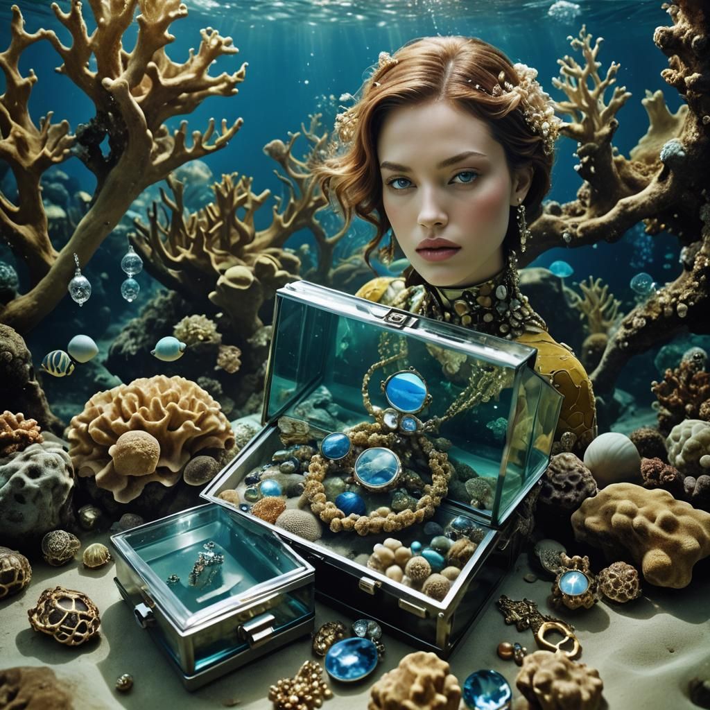 Magazine Vogue Futuristic setting of the early 2000s: Close-...