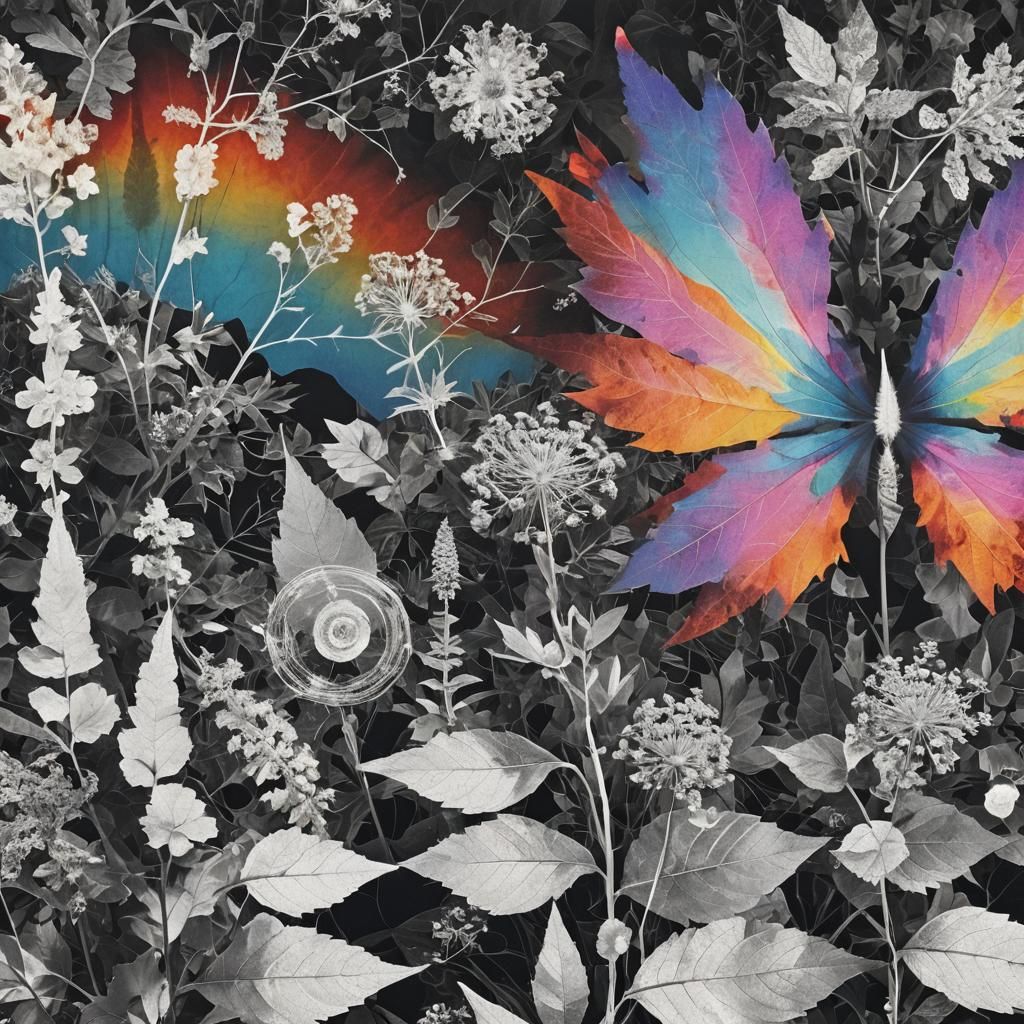 Create a Black and white photogram, a primitive photography technique