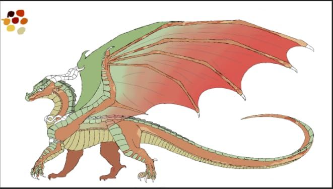 Wings of fire hybrid drawing