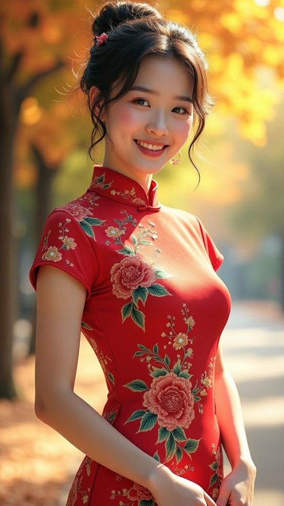 Lady in qipao (Flux)