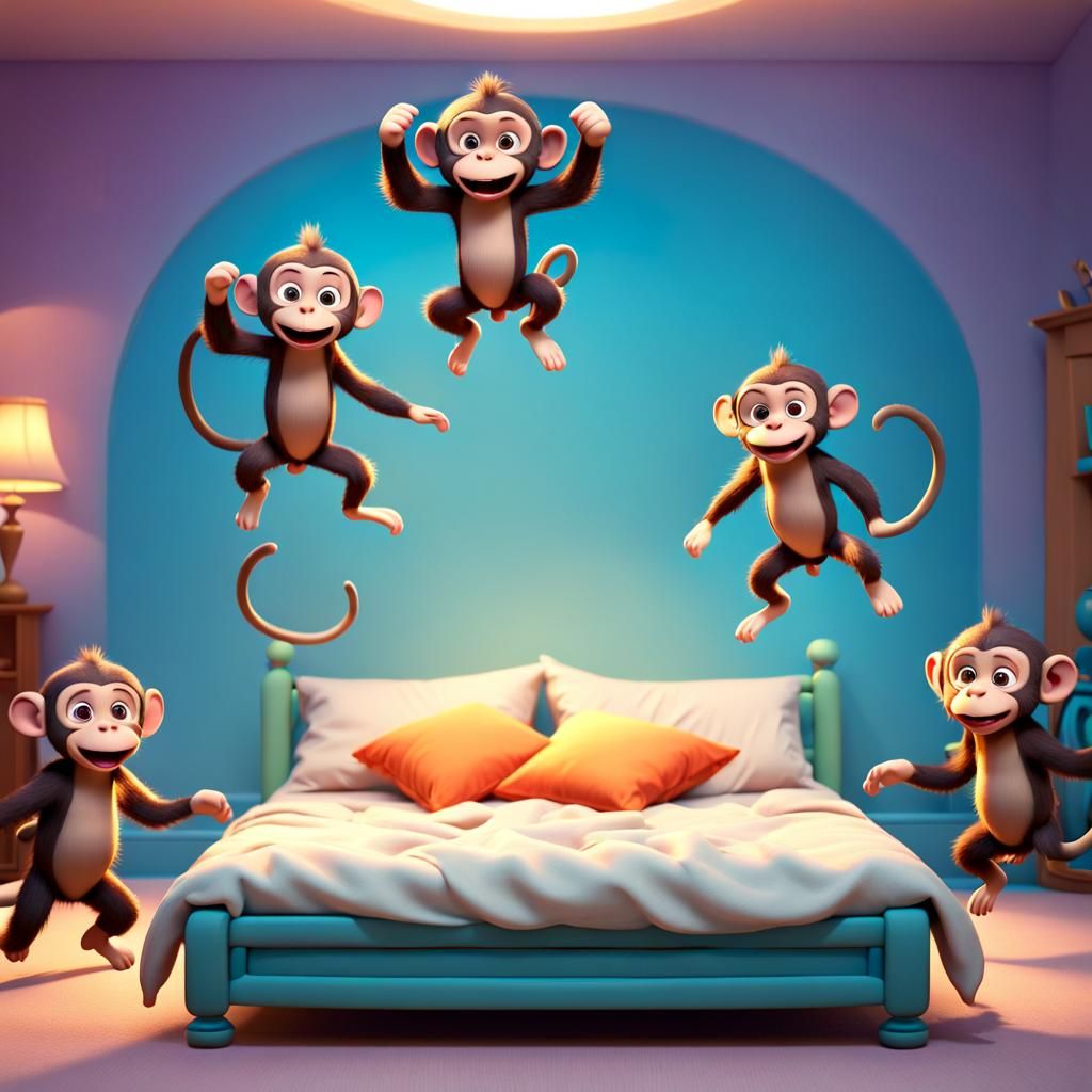 Five Little Monkeys Jumping on the Bed  by @Znarf