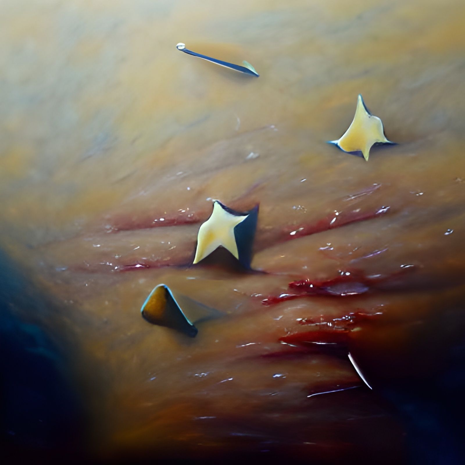 Tell me, did you fall for a shooting star– One without a permanent scar? oil on canvas