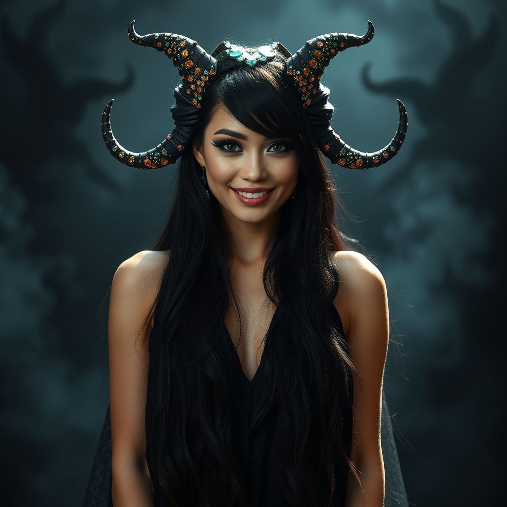 A captivating portrait of a mysterious woman