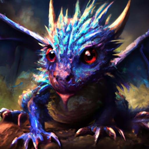 Flick the baby dragon!  by @Karlie C