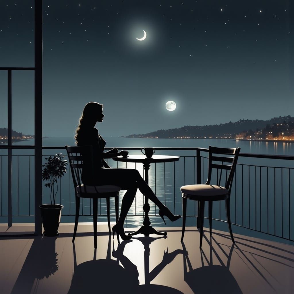 <lora:SilhouetteFlux:1.0> 