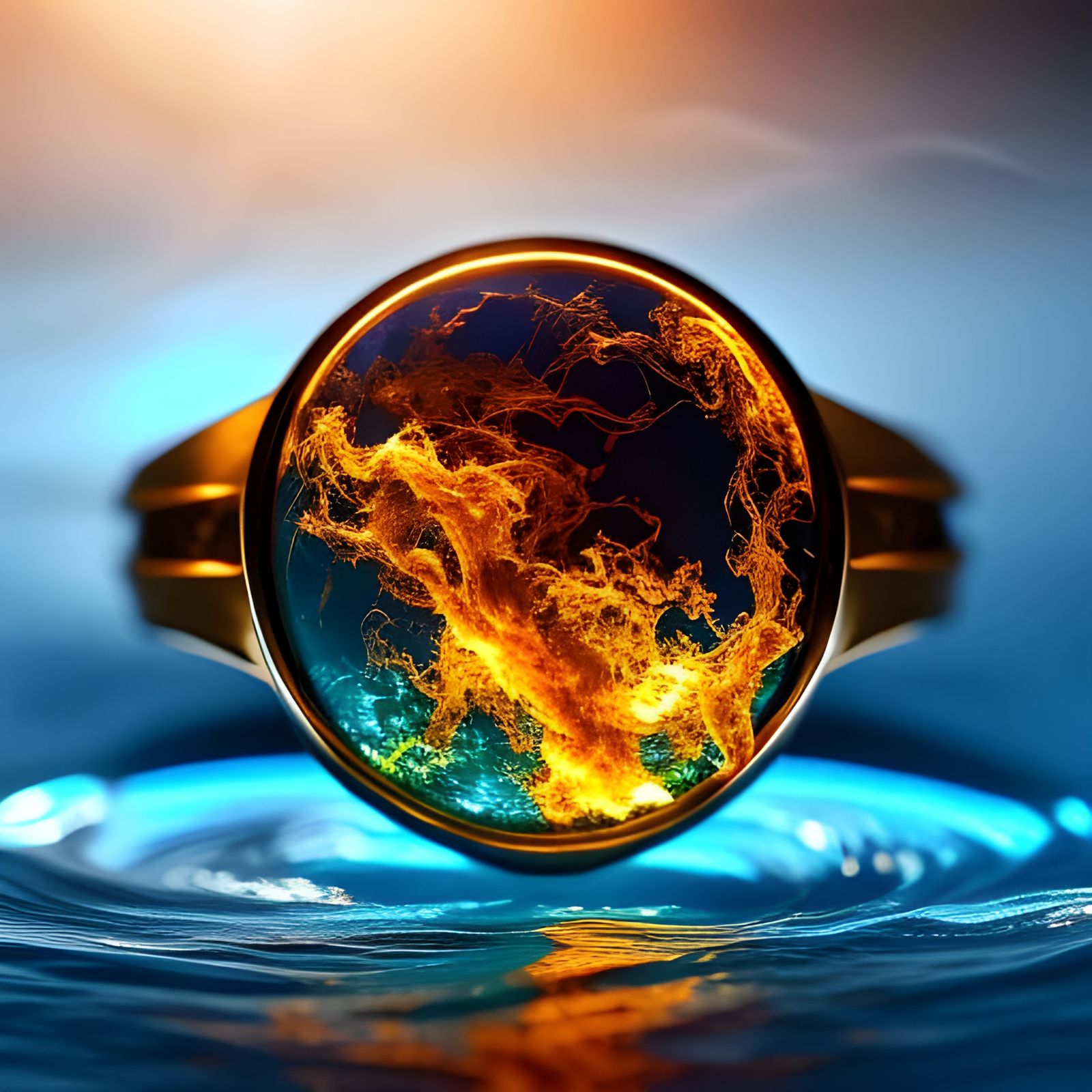 Fire in the Opal  by @Goatcabin