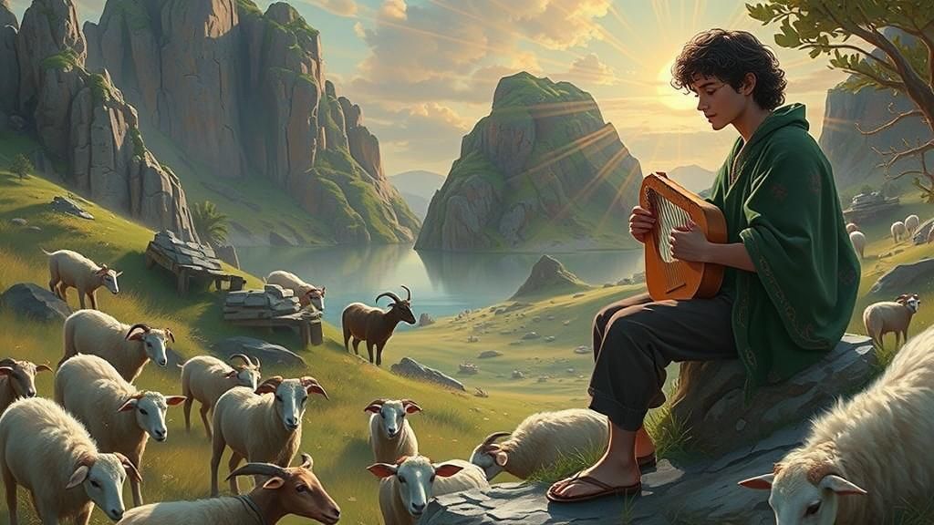 David watches the flock - 02