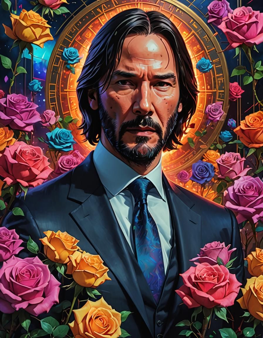 God Wick and roses