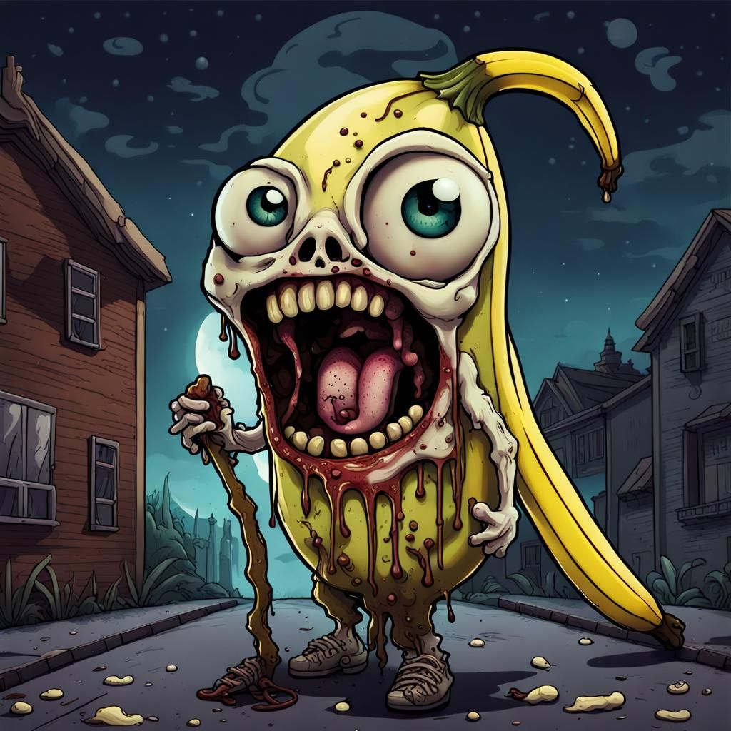 Rotting banana zombie