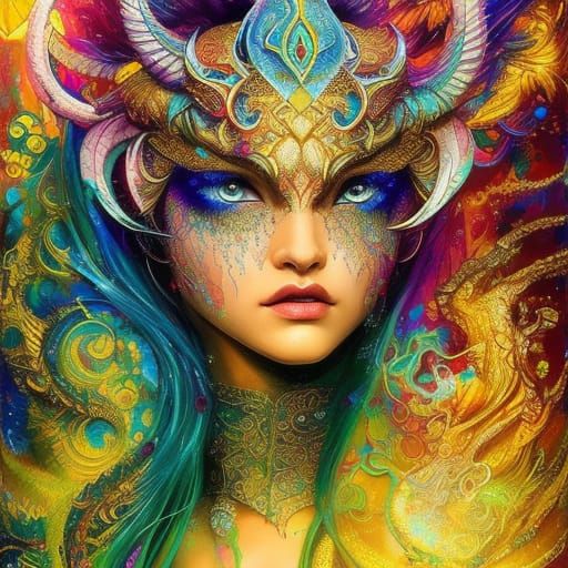 The Girl with Dragon Eyes - AI Generated Artwork - NightCafe Creator