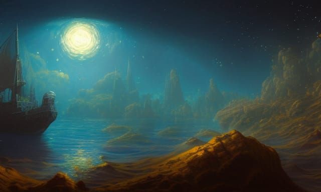 Starry night underwater V2