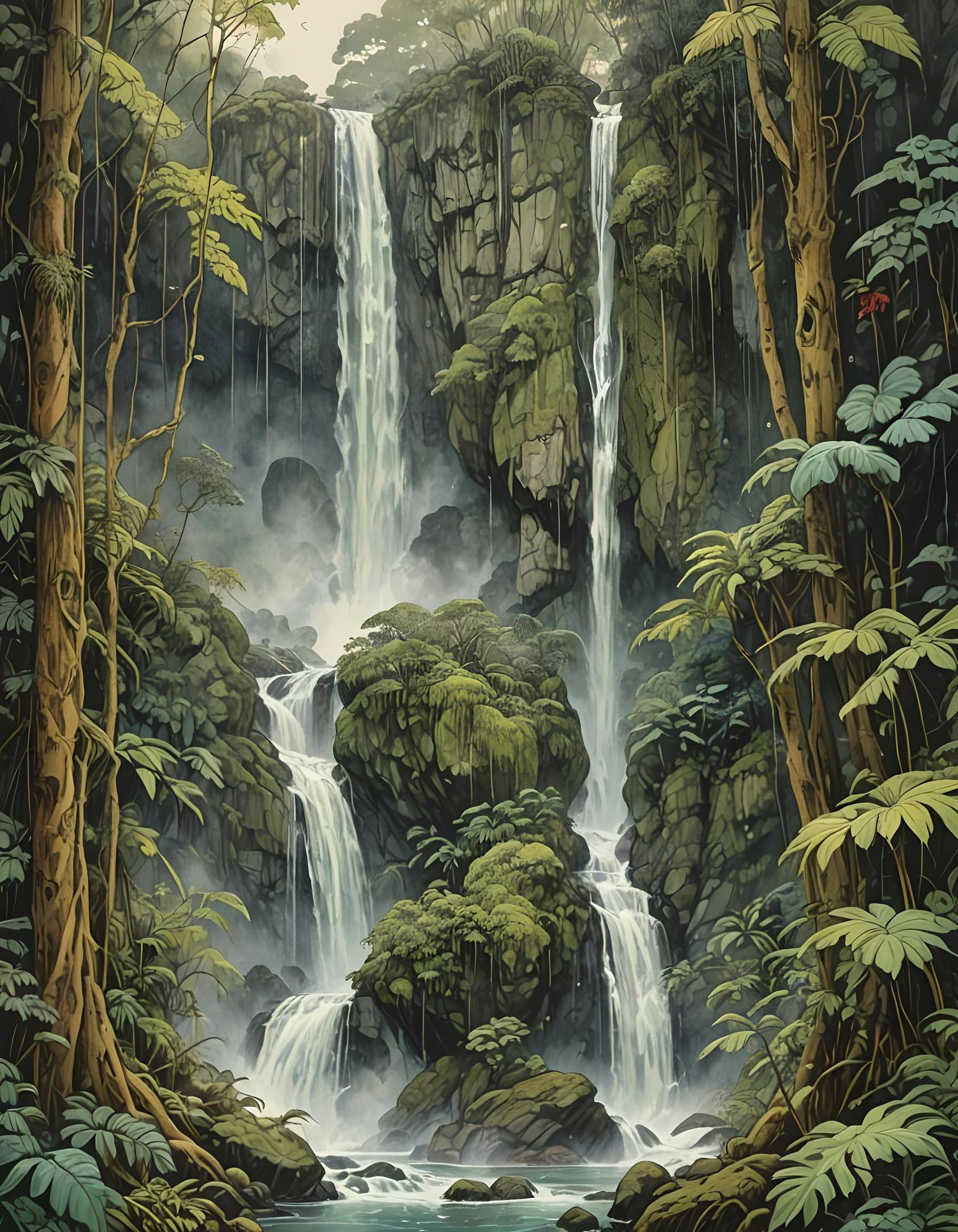 Rainforest Waterfall