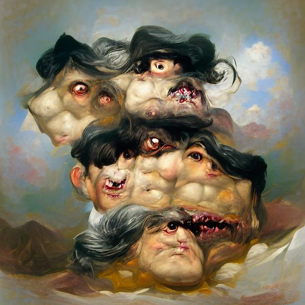 It's like a six-pack of facial features sinister by Greg Rut...
