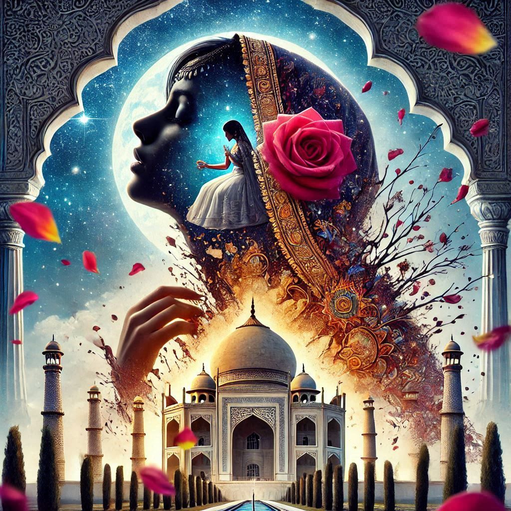 Indian princess double exposure