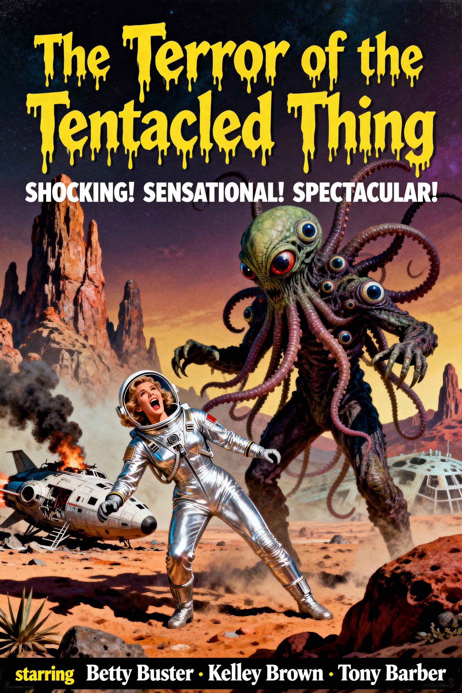 Sci-fi movie poster of the 1950th  by @Tolino