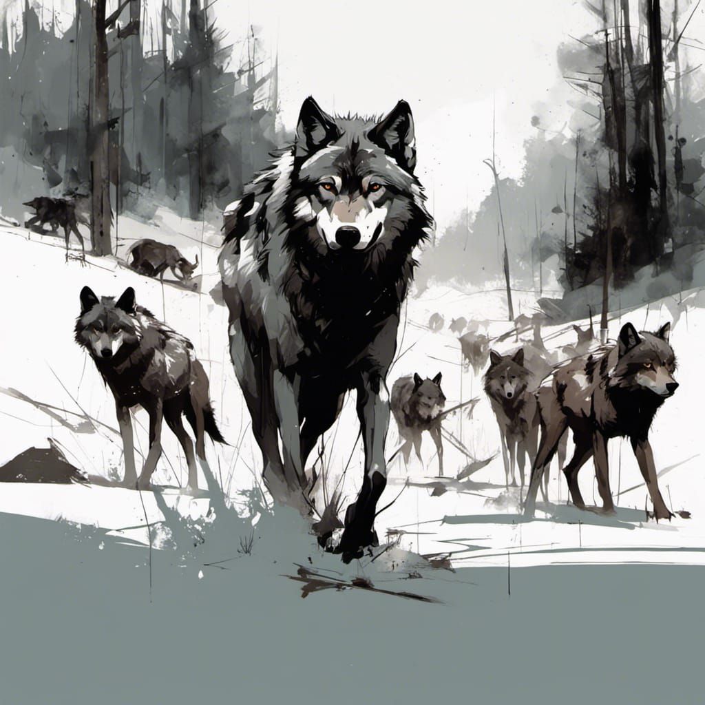 Wolves - AI Generated Artwork - NightCafe Creator