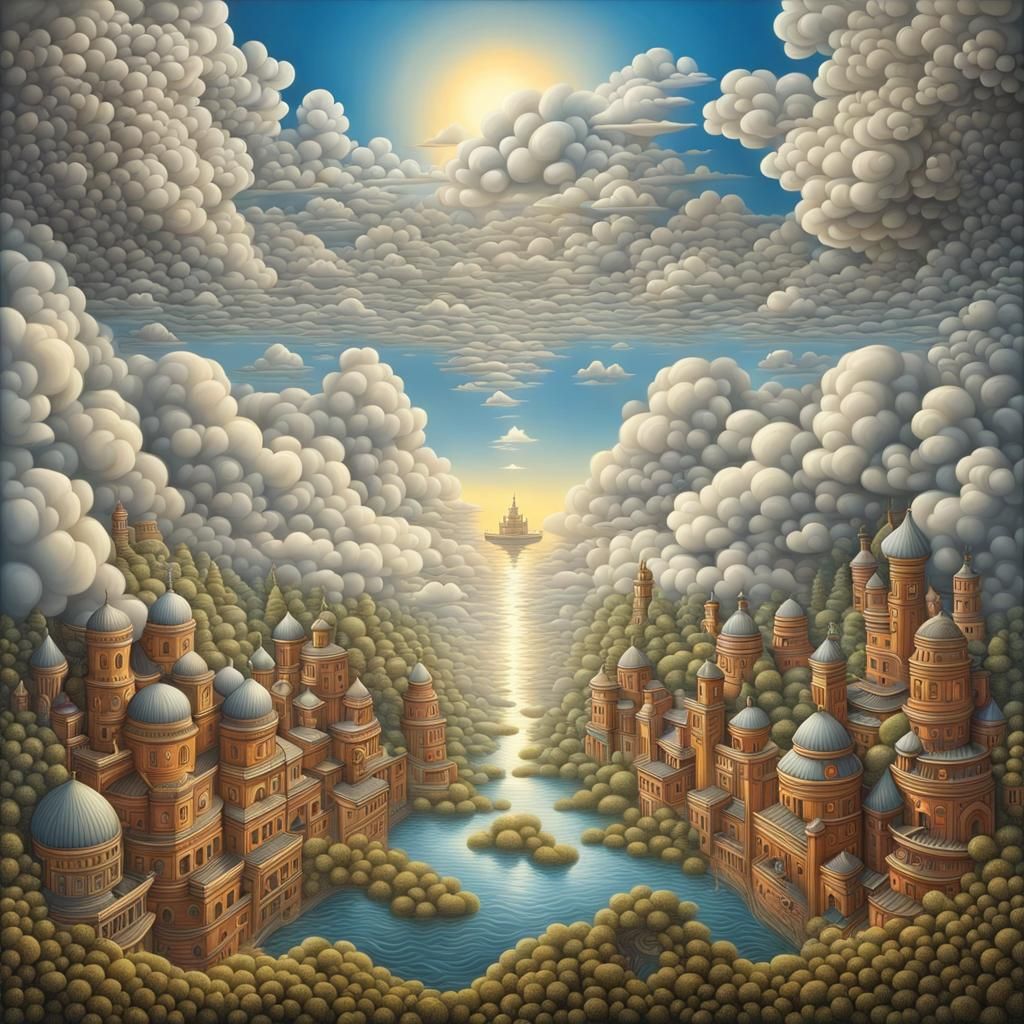 Clouds Parting - AI Generated Artwork - NightCafe Creator