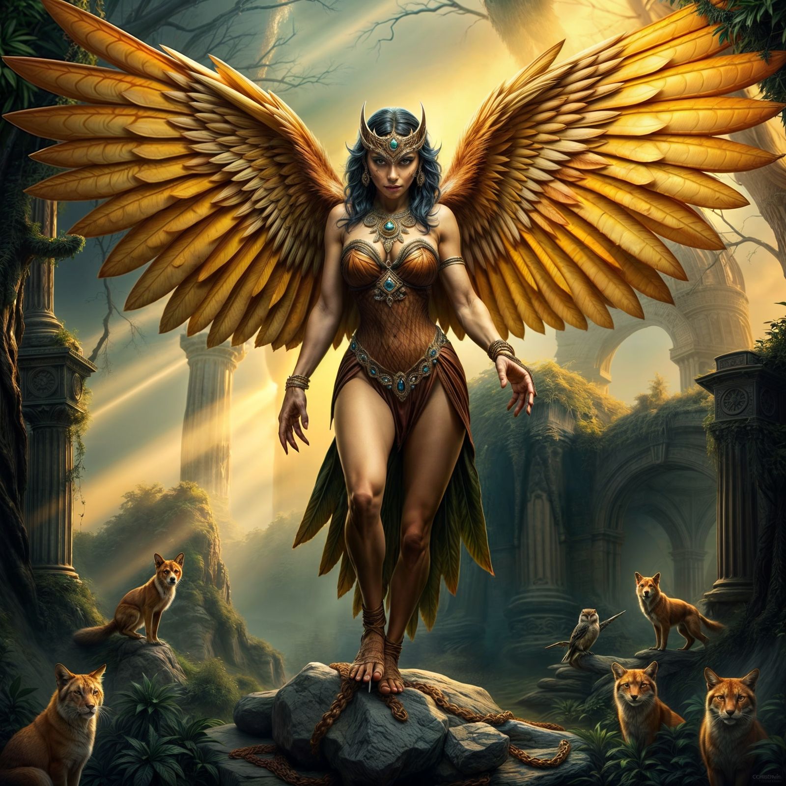 Harpy in ruins