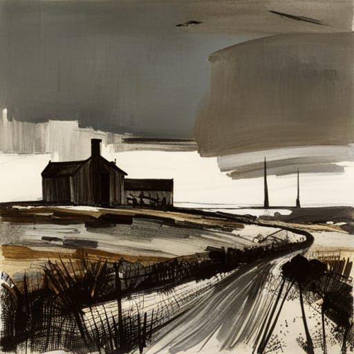 landscape by Rowland Hilder, Jon Klassen and Anselm Kiefer
