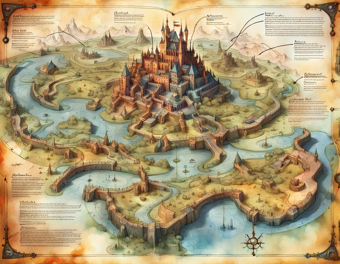 Fantasy map (water) - AI Generated Artwork - NightCafe Creator